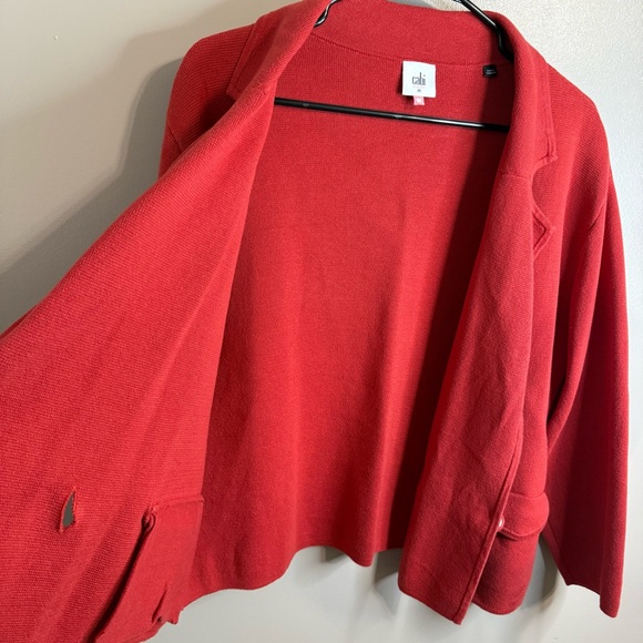 CAbi 4479 Red Coronation Blazer Knit Double Breasted Heart of CAbi Women’s M - Picture 6 of 11